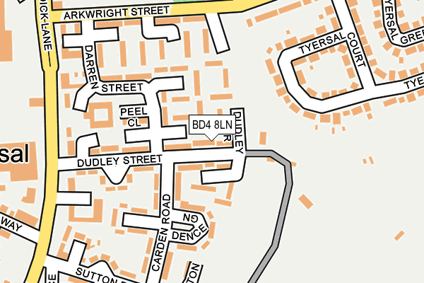 BD4 8LN map - OS OpenMap – Local (Ordnance Survey)