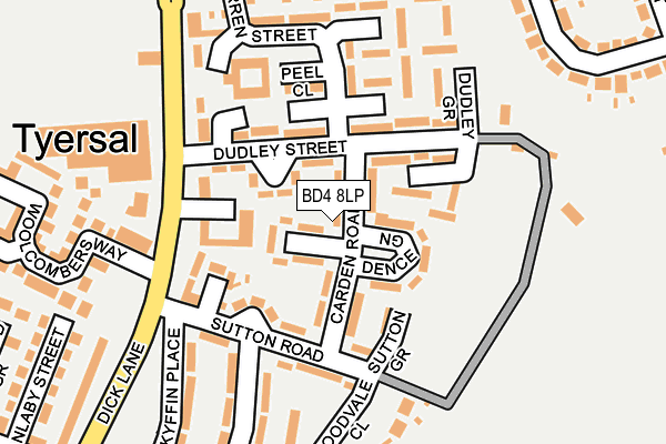 BD4 8LP map - OS OpenMap – Local (Ordnance Survey)
