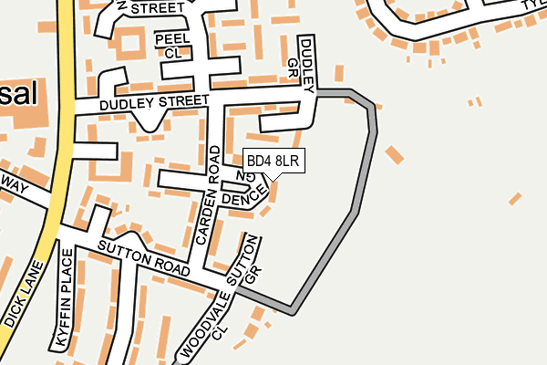 BD4 8LR map - OS OpenMap – Local (Ordnance Survey)