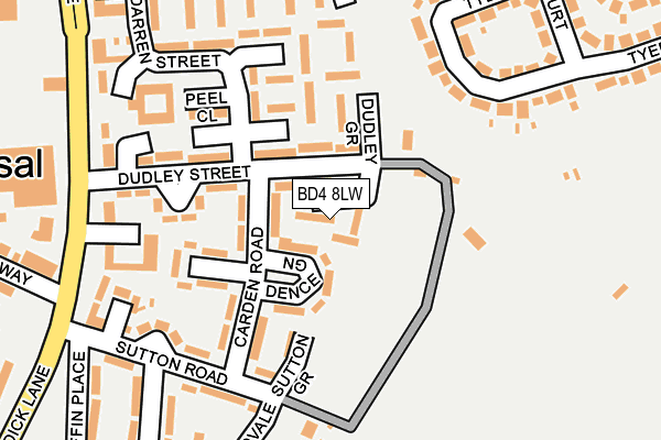 BD4 8LW map - OS OpenMap – Local (Ordnance Survey)