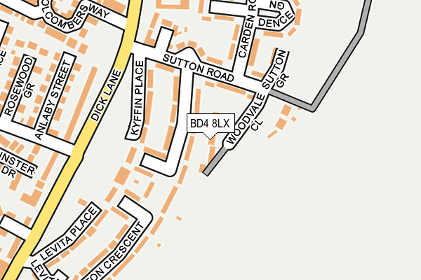 BD4 8LX map - OS OpenMap – Local (Ordnance Survey)