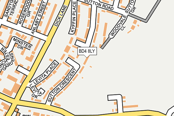 BD4 8LY map - OS OpenMap – Local (Ordnance Survey)