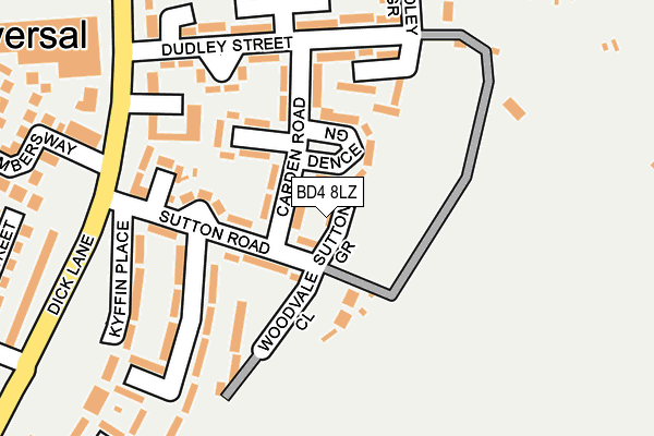 BD4 8LZ map - OS OpenMap – Local (Ordnance Survey)