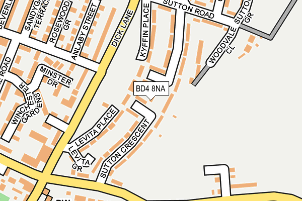 BD4 8NA map - OS OpenMap – Local (Ordnance Survey)