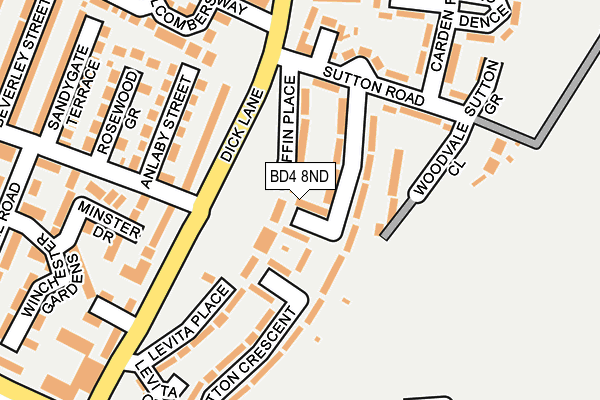 BD4 8ND map - OS OpenMap – Local (Ordnance Survey)