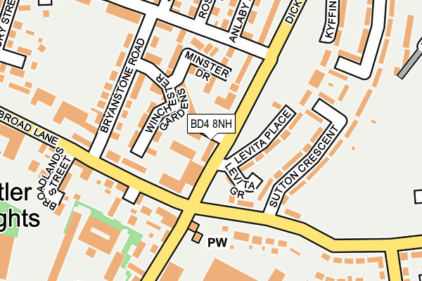 BD4 8NH map - OS OpenMap – Local (Ordnance Survey)