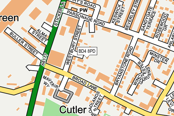 BD4 8PD map - OS OpenMap – Local (Ordnance Survey)