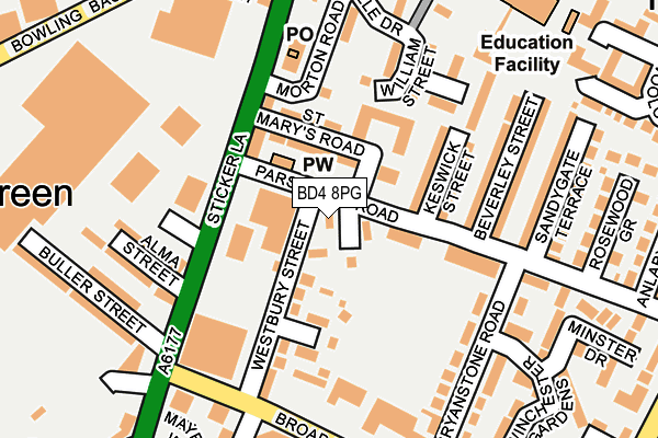 BD4 8PG map - OS OpenMap – Local (Ordnance Survey)