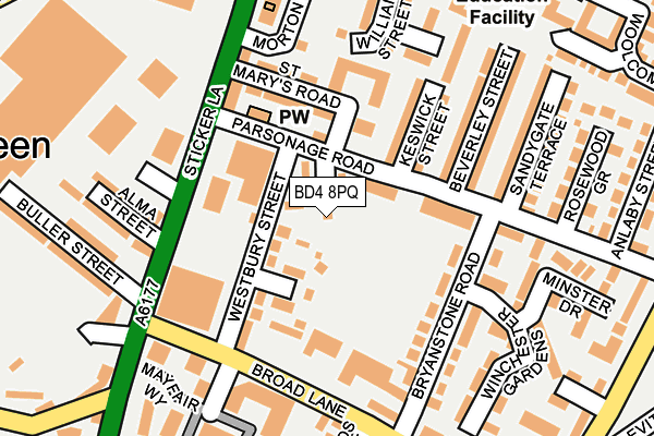 BD4 8PQ map - OS OpenMap – Local (Ordnance Survey)