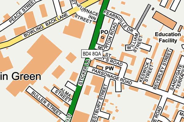 BD4 8QA map - OS OpenMap – Local (Ordnance Survey)