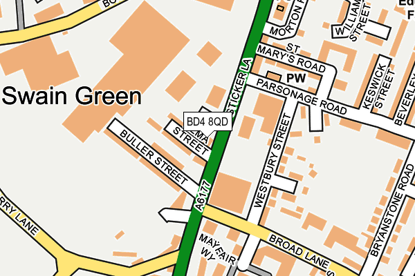 BD4 8QD map - OS OpenMap – Local (Ordnance Survey)