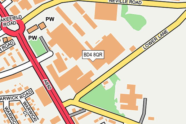 BD4 8QR map - OS OpenMap – Local (Ordnance Survey)