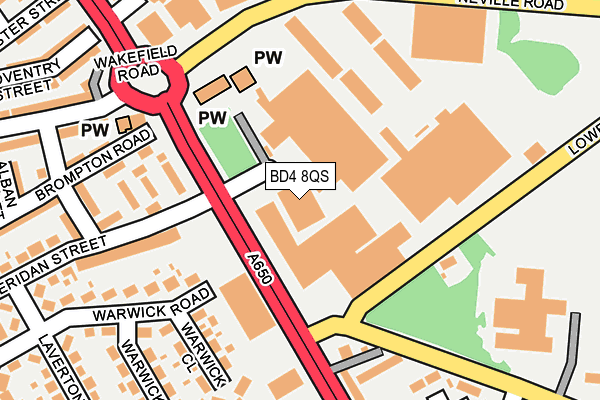 BD4 8QS map - OS OpenMap – Local (Ordnance Survey)