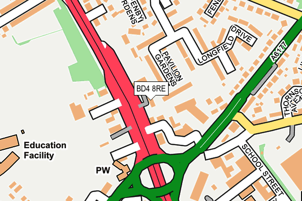 BD4 8RE map - OS OpenMap – Local (Ordnance Survey)