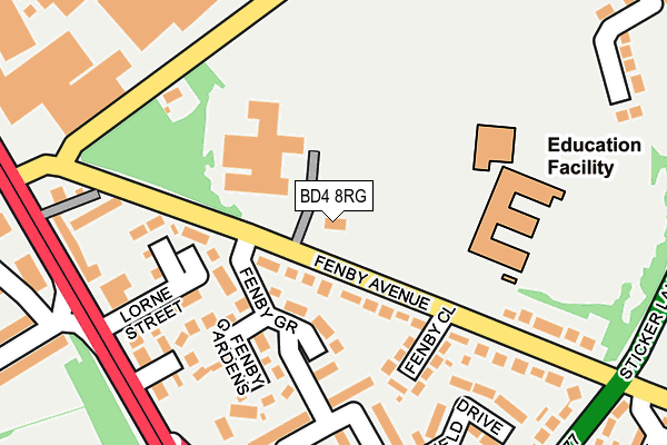 BD4 8RG map - OS OpenMap – Local (Ordnance Survey)