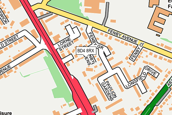 BD4 8RX map - OS OpenMap – Local (Ordnance Survey)