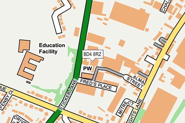 BD4 8RZ map - OS OpenMap – Local (Ordnance Survey)