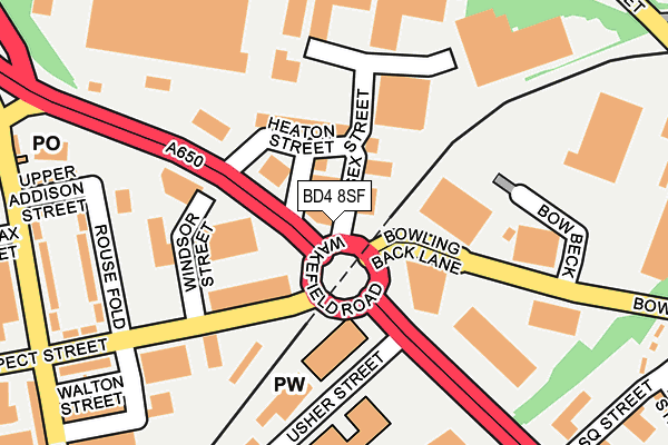 BD4 8SF map - OS OpenMap – Local (Ordnance Survey)