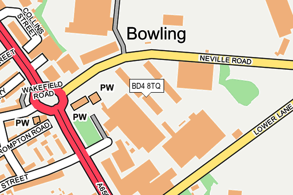 BD4 8TQ map - OS OpenMap – Local (Ordnance Survey)