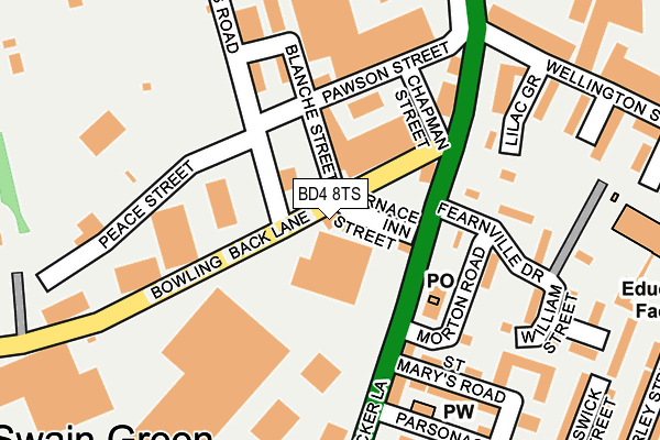 BD4 8TS map - OS OpenMap – Local (Ordnance Survey)