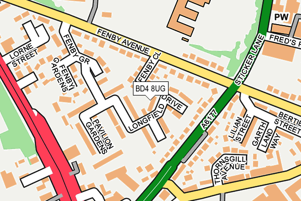 BD4 8UG map - OS OpenMap – Local (Ordnance Survey)