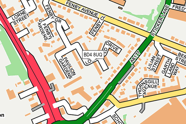 BD4 8UQ map - OS OpenMap – Local (Ordnance Survey)