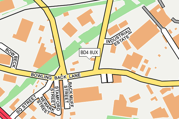 BD4 8UX map - OS OpenMap – Local (Ordnance Survey)