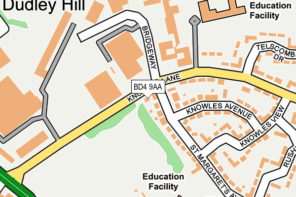 BD4 9AA map - OS OpenMap – Local (Ordnance Survey)