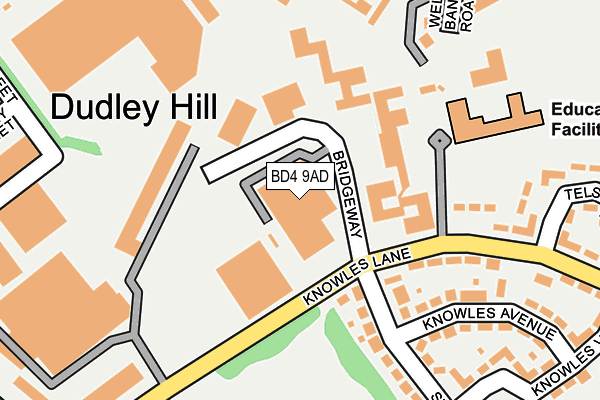 BD4 9AD map - OS OpenMap – Local (Ordnance Survey)