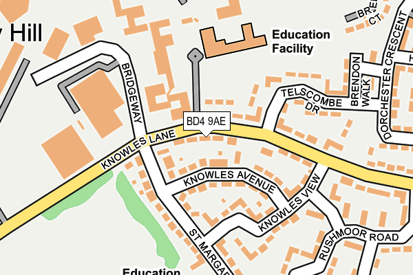 BD4 9AE map - OS OpenMap – Local (Ordnance Survey)