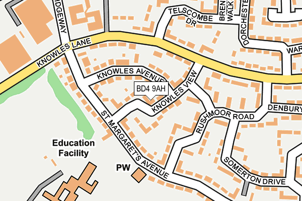 BD4 9AH map - OS OpenMap – Local (Ordnance Survey)