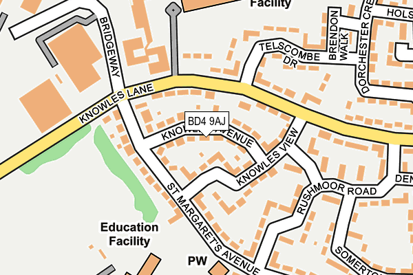 BD4 9AJ map - OS OpenMap – Local (Ordnance Survey)