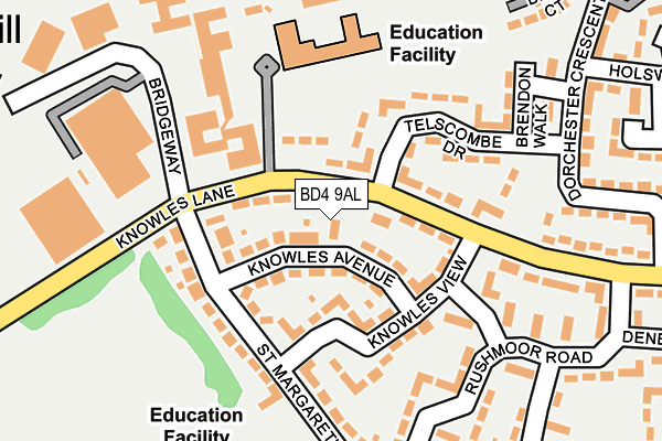 BD4 9AL map - OS OpenMap – Local (Ordnance Survey)