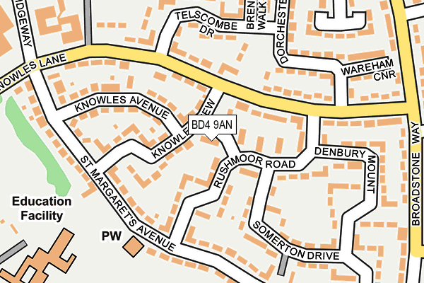 BD4 9AN map - OS OpenMap – Local (Ordnance Survey)