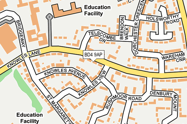 BD4 9AP map - OS OpenMap – Local (Ordnance Survey)