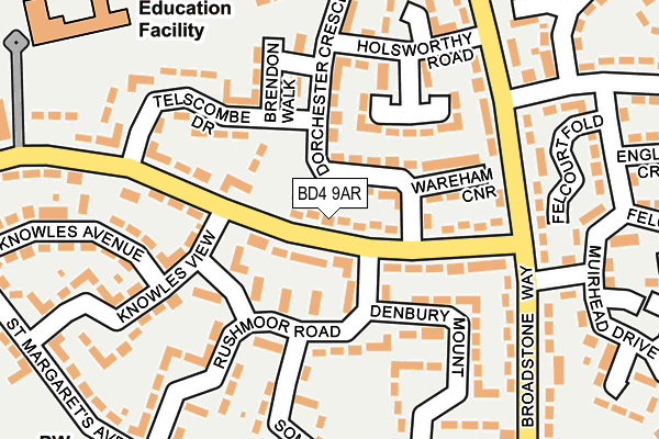 BD4 9AR map - OS OpenMap – Local (Ordnance Survey)