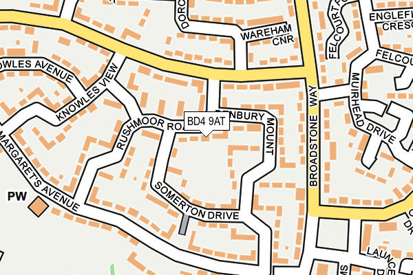 BD4 9AT map - OS OpenMap – Local (Ordnance Survey)