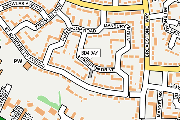 BD4 9AY map - OS OpenMap – Local (Ordnance Survey)