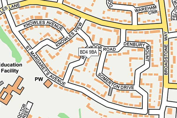 BD4 9BA map - OS OpenMap – Local (Ordnance Survey)