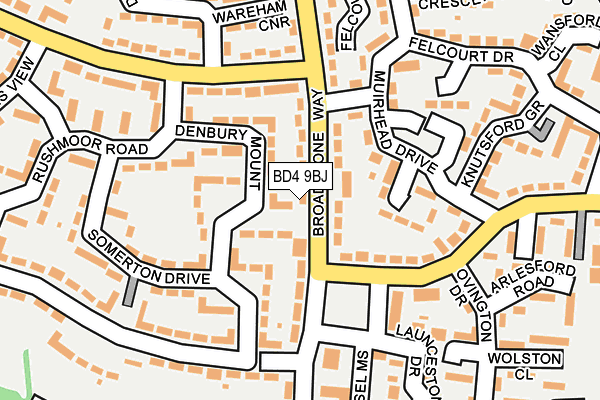 BD4 9BJ map - OS OpenMap – Local (Ordnance Survey)