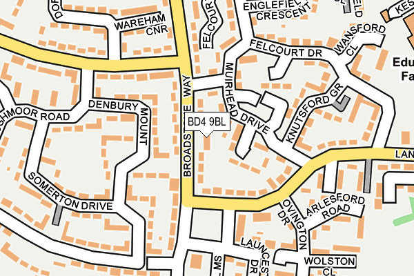 BD4 9BL map - OS OpenMap – Local (Ordnance Survey)