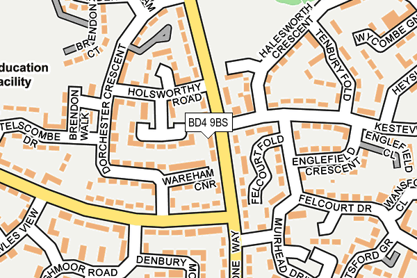 BD4 9BS map - OS OpenMap – Local (Ordnance Survey)
