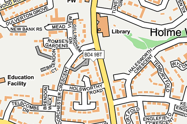 BD4 9BT map - OS OpenMap – Local (Ordnance Survey)