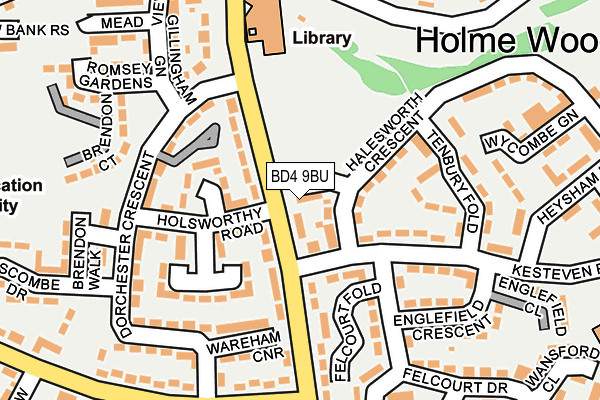 BD4 9BU map - OS OpenMap – Local (Ordnance Survey)