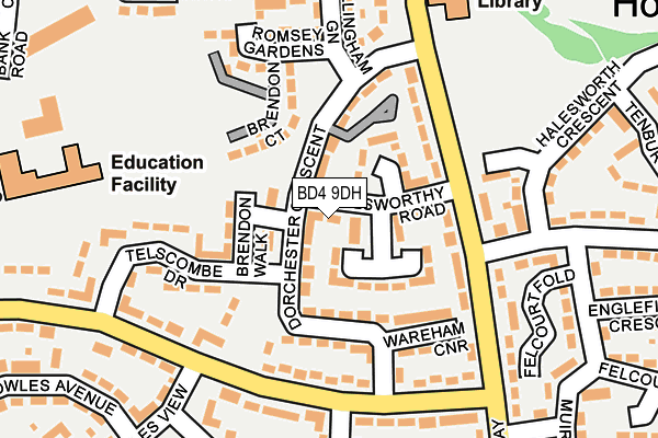 BD4 9DH map - OS OpenMap – Local (Ordnance Survey)