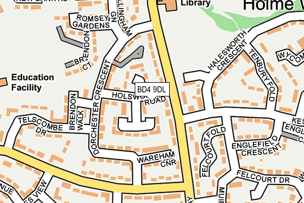 BD4 9DL map - OS OpenMap – Local (Ordnance Survey)