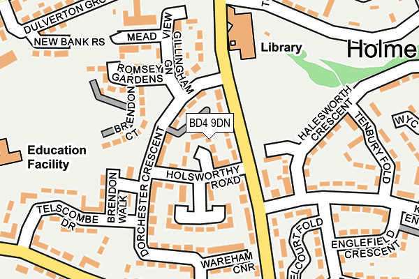 BD4 9DN map - OS OpenMap – Local (Ordnance Survey)