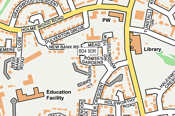 BD4 9DR map - OS OpenMap – Local (Ordnance Survey)
