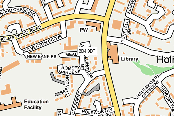 BD4 9DT map - OS OpenMap – Local (Ordnance Survey)