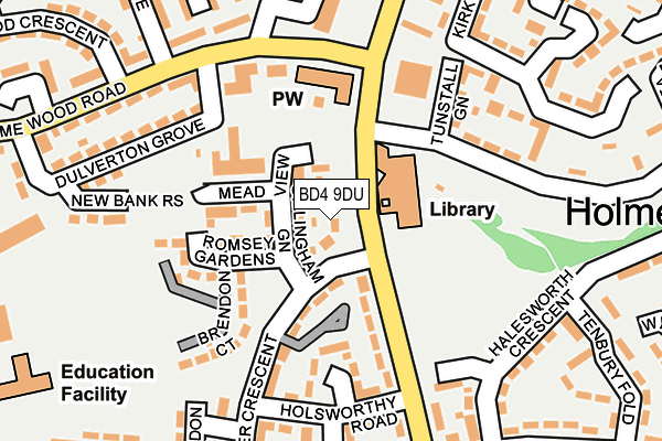 BD4 9DU map - OS OpenMap – Local (Ordnance Survey)